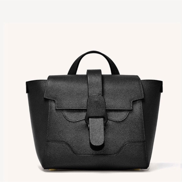 Senreve Mini Maestra - Black Pebbled Leather with Gold Hardware - Picture 2 of 10